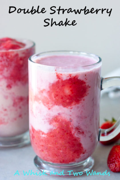 Double Strawberry Shakes only a take a handful of ingredients, and minutes, to make and are sure to bring all the boys, or girls, to the yard! A dairy free, gluten free, and vegan friendly treat the whole family will love!