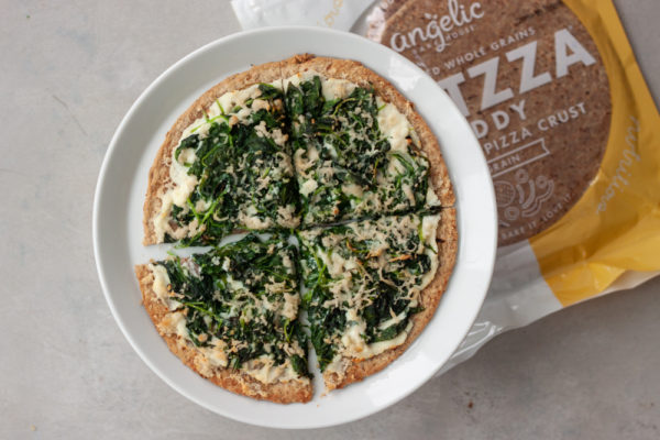 Spinach Garlic Flatzza Pizza