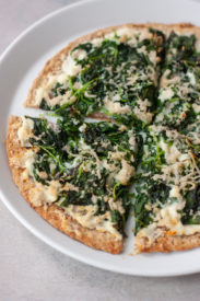 Spinach Garlic Flatzza Pizza