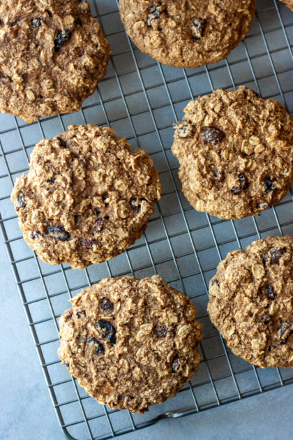 Tray of Oatmeal Raisin Breakfast Cookies