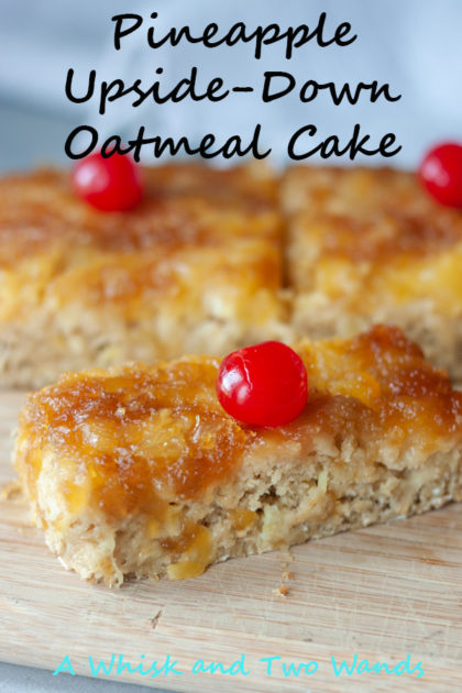 Eat cake for breakfast! Pineapple Upside-Down Oatmeal Cake is perfect for breakfast or snack and is perfect balance between healthy and indulging dessert yet healthy enough for breakfast. Gluten free, dairy free and vegan friendly, and made with simple ingredients you probably already have in your kitchen.