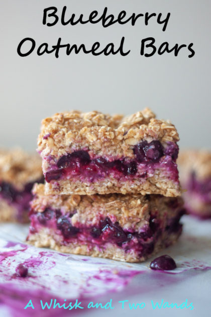 Blueberry Oatmeal Bars are simply delicious and perfect for breakfast, snack, or dessert! Quick and easy, or even make ahead, these vegan and gluten free bars are sure to brighten your day.