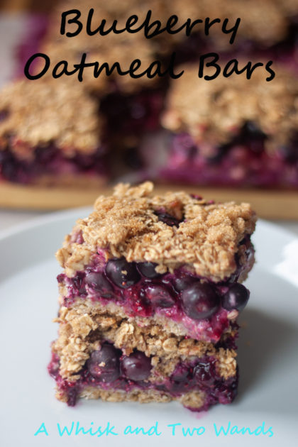 Blueberry Oatmeal Bars are simply delicious and perfect for breakfast, snack, or dessert! Quick and easy, or even make ahead, these vegan and gluten free bars are sure to brighten your day.