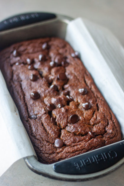 Salted Caramel Chocolate Chip Pumpkin Bread