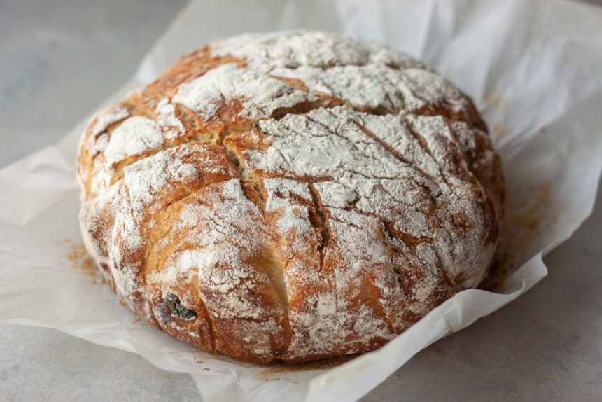 Cranberry Walnut Spelt Sourdough Bread